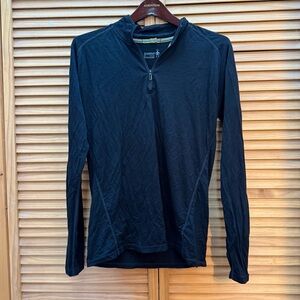 Smartwool Men's black 1/4 zip base layer size medium
